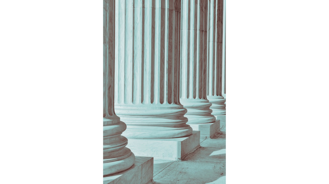 Classical courthouse columns
