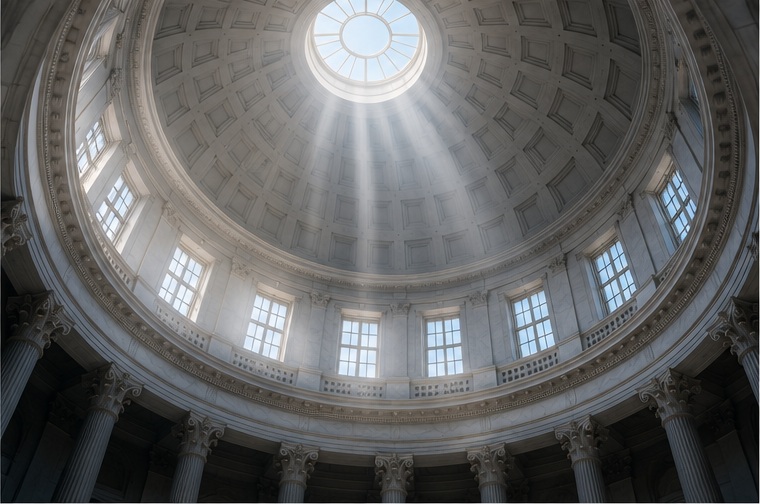 The Oklahoma State Capitol rotunda dome